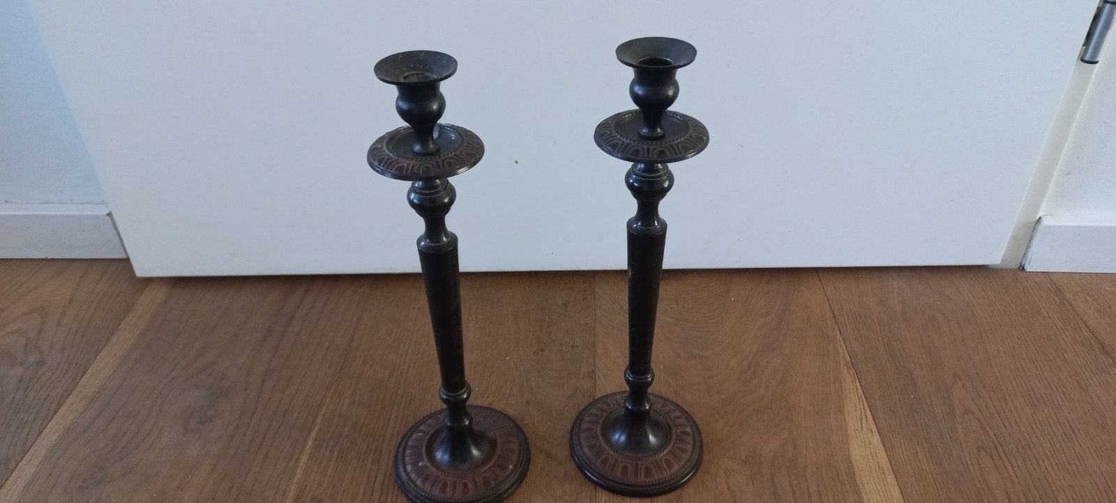 Kandelaars 2 stuks, Antiek en Kunst, Antiek | Kandelaars, Ophalen of Verzenden