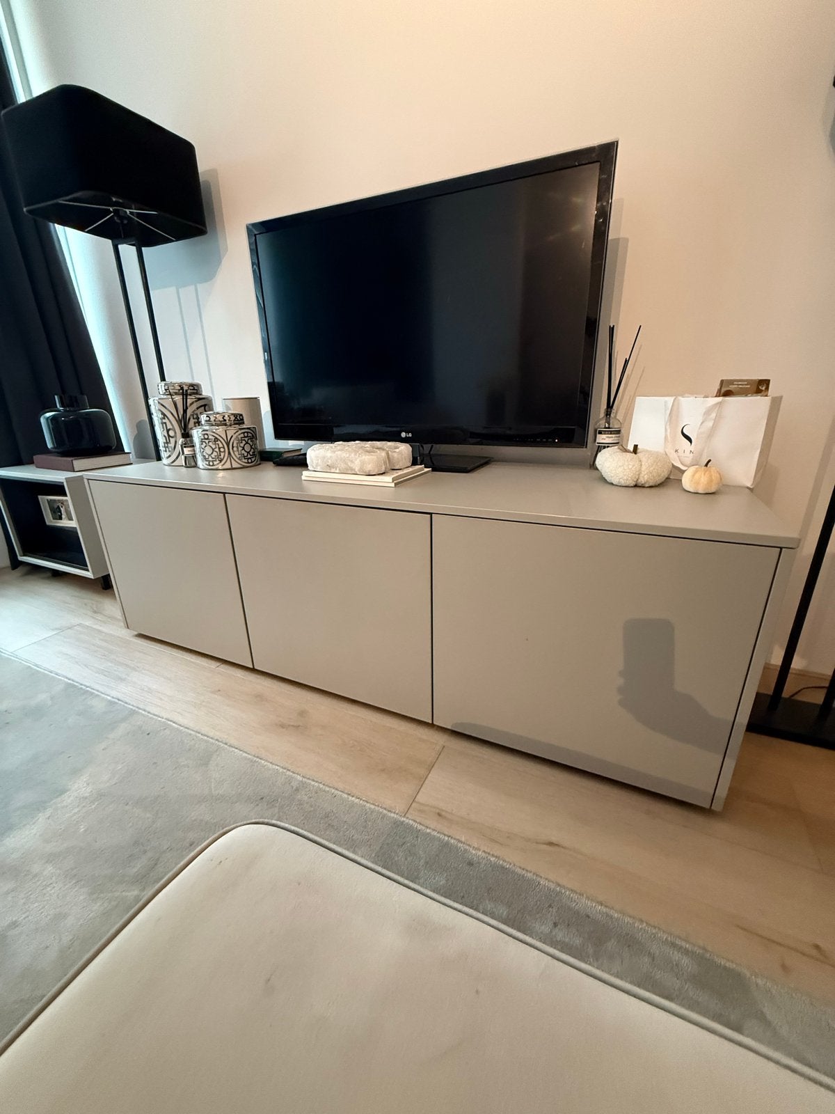 TV meubel en extra kastje, op maat gemaakt, Overige materialen, Gebruikt, 100 tot 150 cm, Ophalen of Verzenden