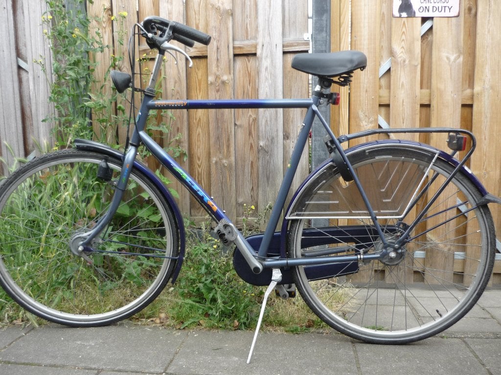 Hoge herenfiets, Gebruikt, Versnellingen, 61 tot 65 cm, Trommelrem