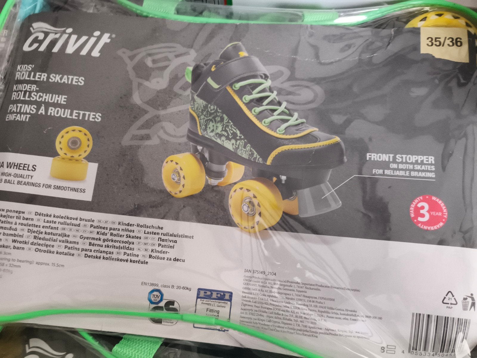 Crivit Kinder Rollerskates - Maat 35/36, Ophalen, Nieuw, Kinderen