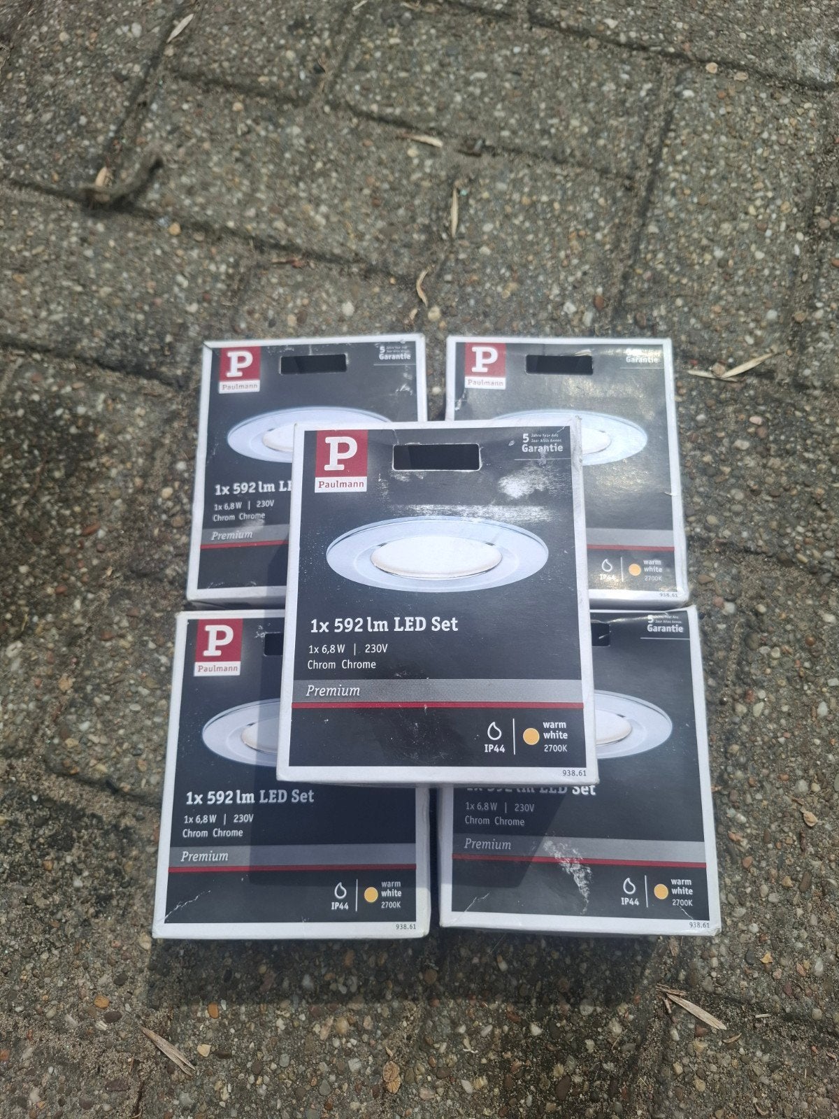 Paulmann LED Inbouwspots 5 stuks, nieuw in doos, Ophalen of Verzenden, Nieuw, Inbouwspot, Geschikt voor vochtige ruimtes