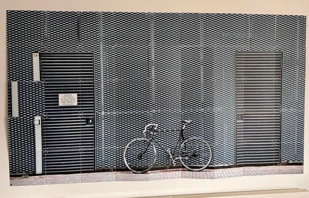 IXXI 'No bikes please' wanddecoratie 1.80m x 1m, Meerkleurig, Ophalen of Verzenden, Zo goed als nieuw, Wandbord of Wandpaneel
