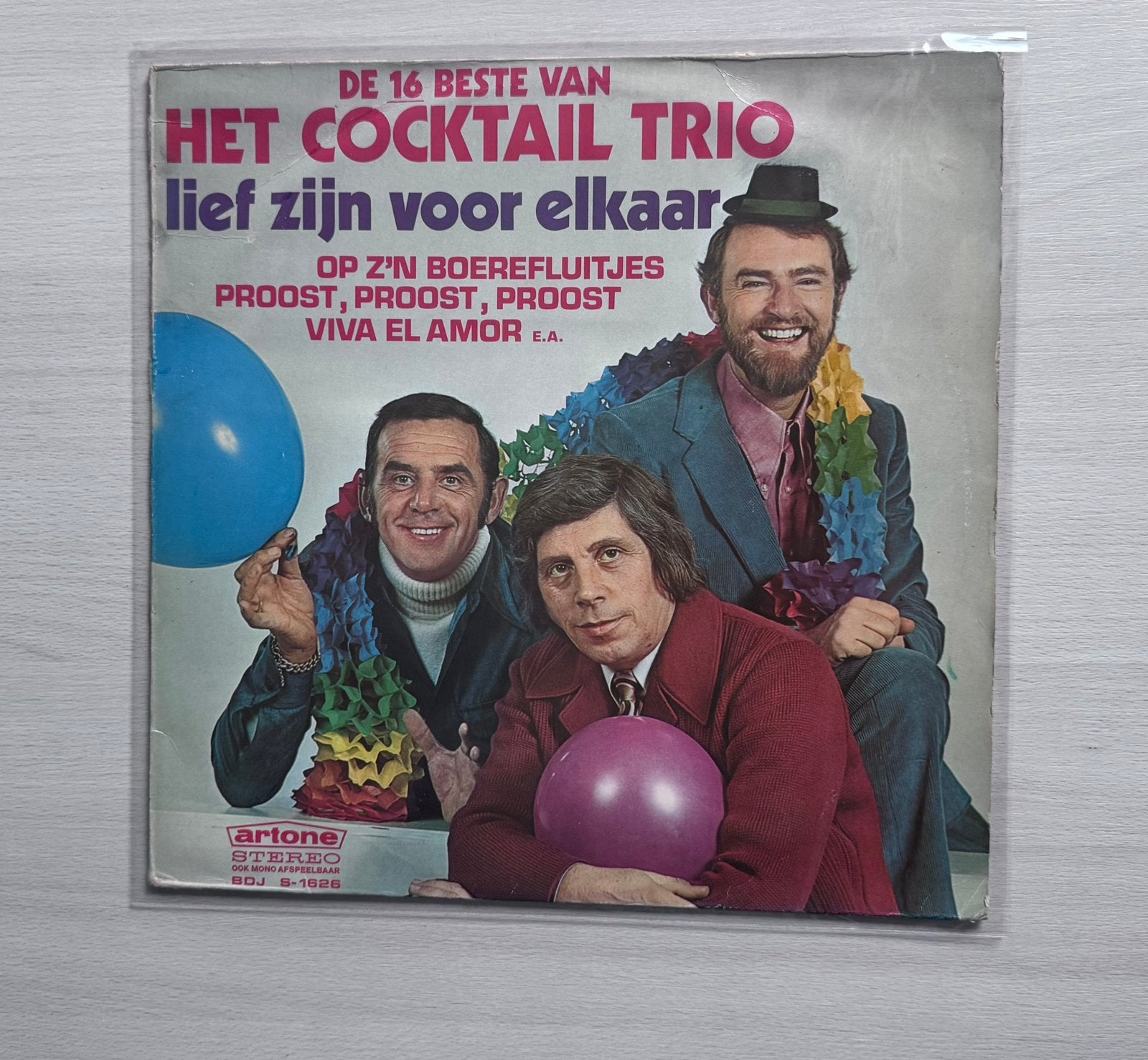 De 16 Beste Van Het Cocktail Trio (1973), Ophalen of Verzenden, Zo goed als nieuw, 12 inch, Levenslied of Smartlap