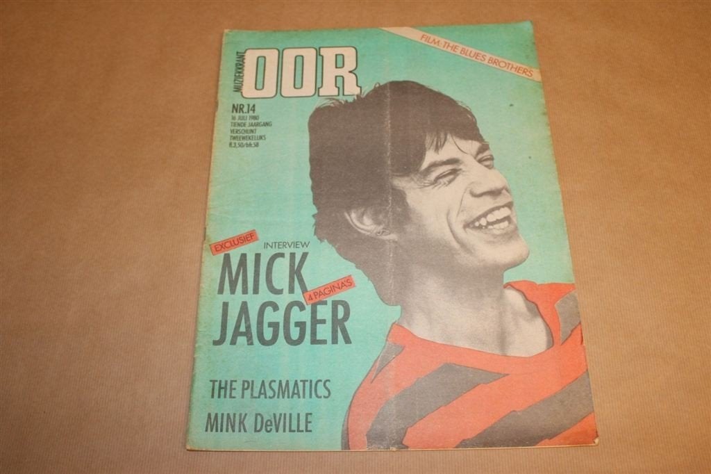 Oor Muziekkrant - 1980 - Interview Mick Jagger, Ophalen of Verzenden, Zo goed als nieuw, Artiest