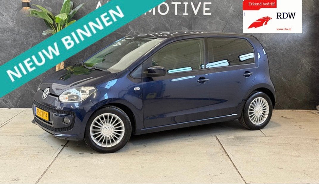 Volkswagen up High Up!/luxe uitvoering!/Pdc/cruise control, Voorwielaandrijving, 74 pk, 840 kg, Leder en Stof