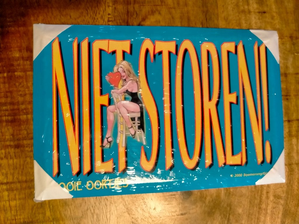 Rooie Oortjes Niet Storen 2000 Boemerang reclame bord bordje, Verzamelen, Ophalen of Verzenden, Overige figuren, Zo goed als nieuw