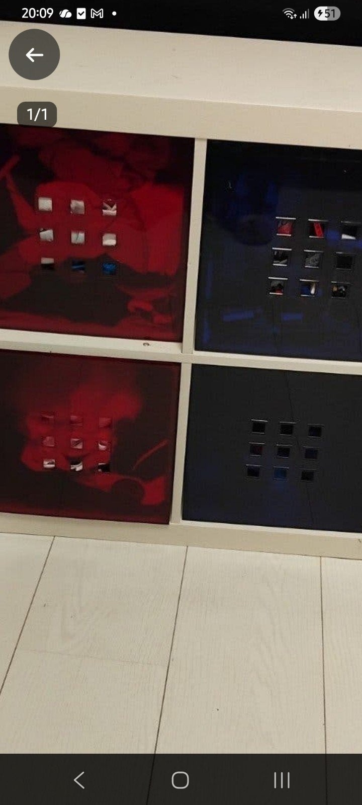 Kallax bakken rood en blauw, Ophalen of Verzenden, Gebruikt, Meerkleurig, Kunststof