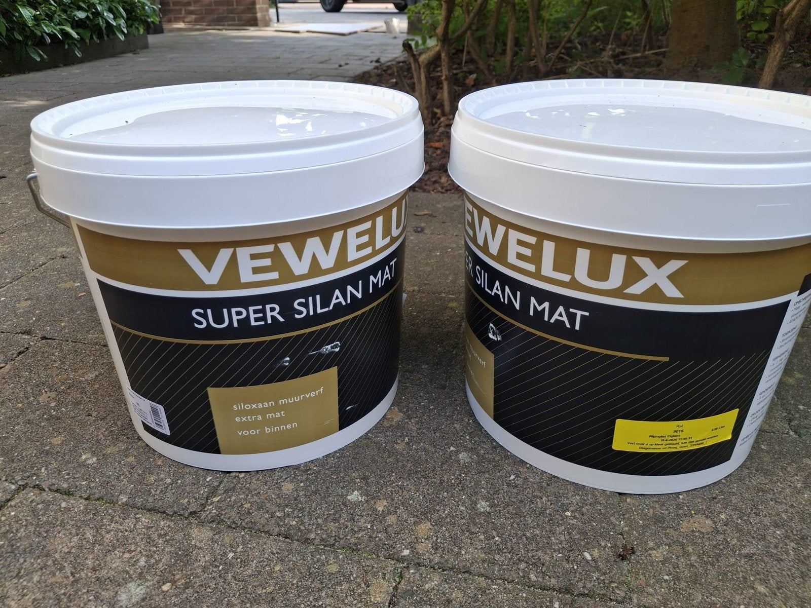 2 x Professionele verf VeweluX Super Silan Mat RAL 9016 10L, Ophalen of Verzenden, Nieuw, Overige typen