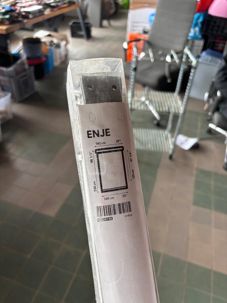 Ikea ENJE Rolgordijn Lichtgrijs Wit Polyester Aluminium, Huis en Inrichting, Stoffering | Gordijnen en Lamellen, Ophalen, MODERN