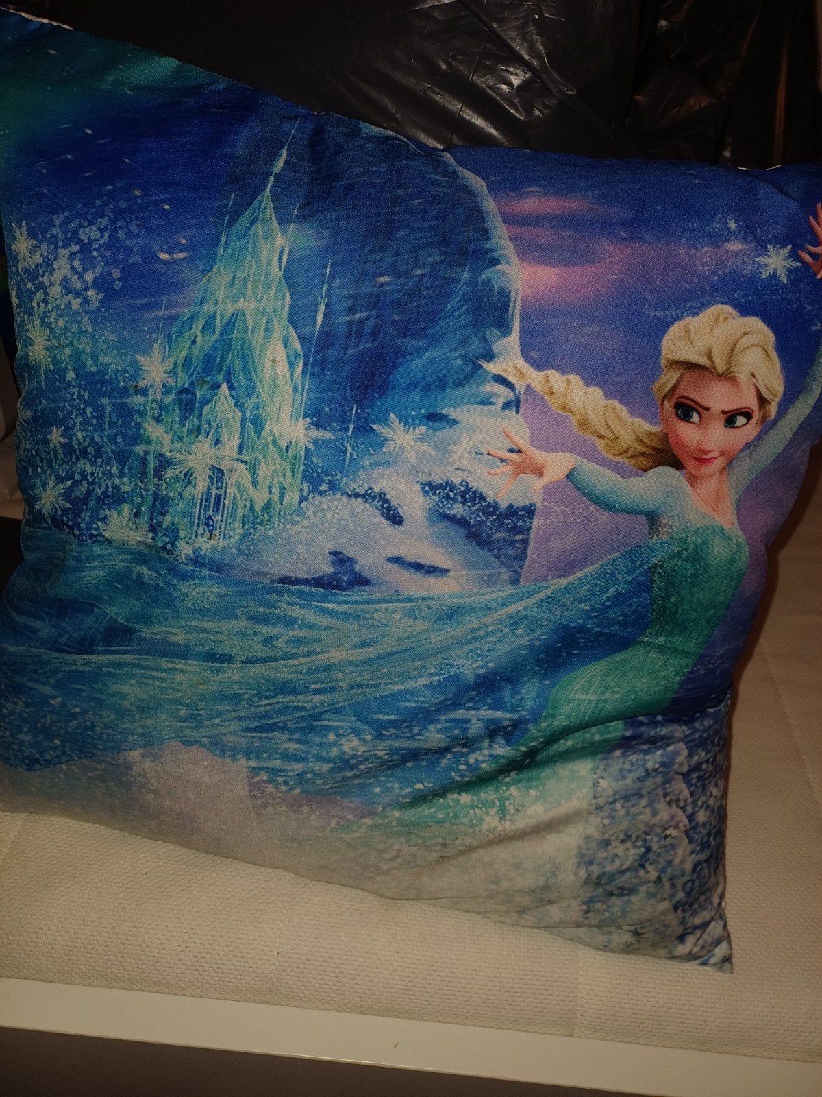Nieuw! Frozen Elsa Kussen & Anna/Elsa Fleece Deken - Blauw, Ophalen of Verzenden, Nieuw