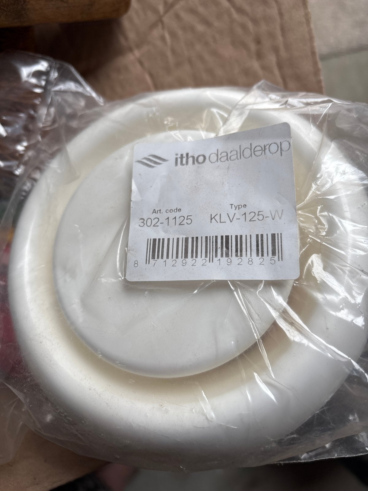 Itho Daalderop KLV-125-W Afzuigventiel Nieuw, Ophalen of Verzenden, Nieuw, Afzuiger