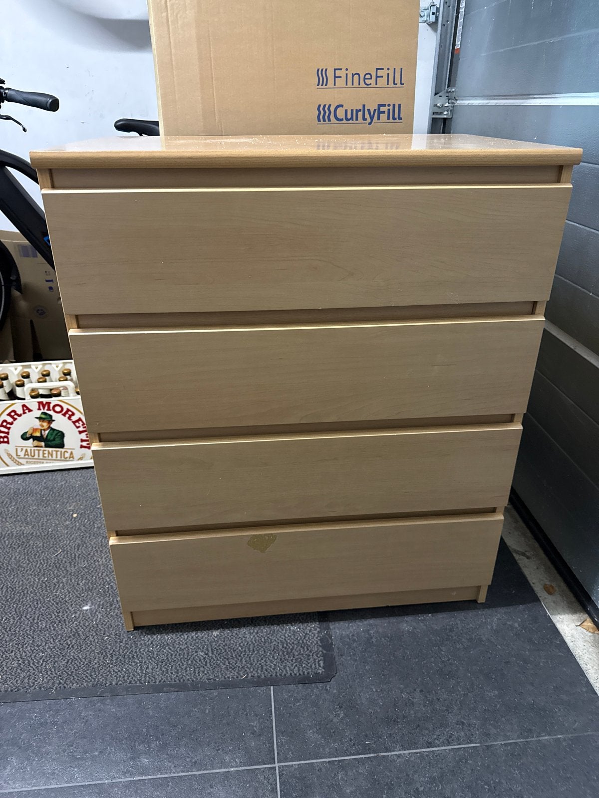 Malm Ikea ladekast met 4 laden, Ophalen, Gebruikt, 100 tot 150 cm, 50 tot 100 cm