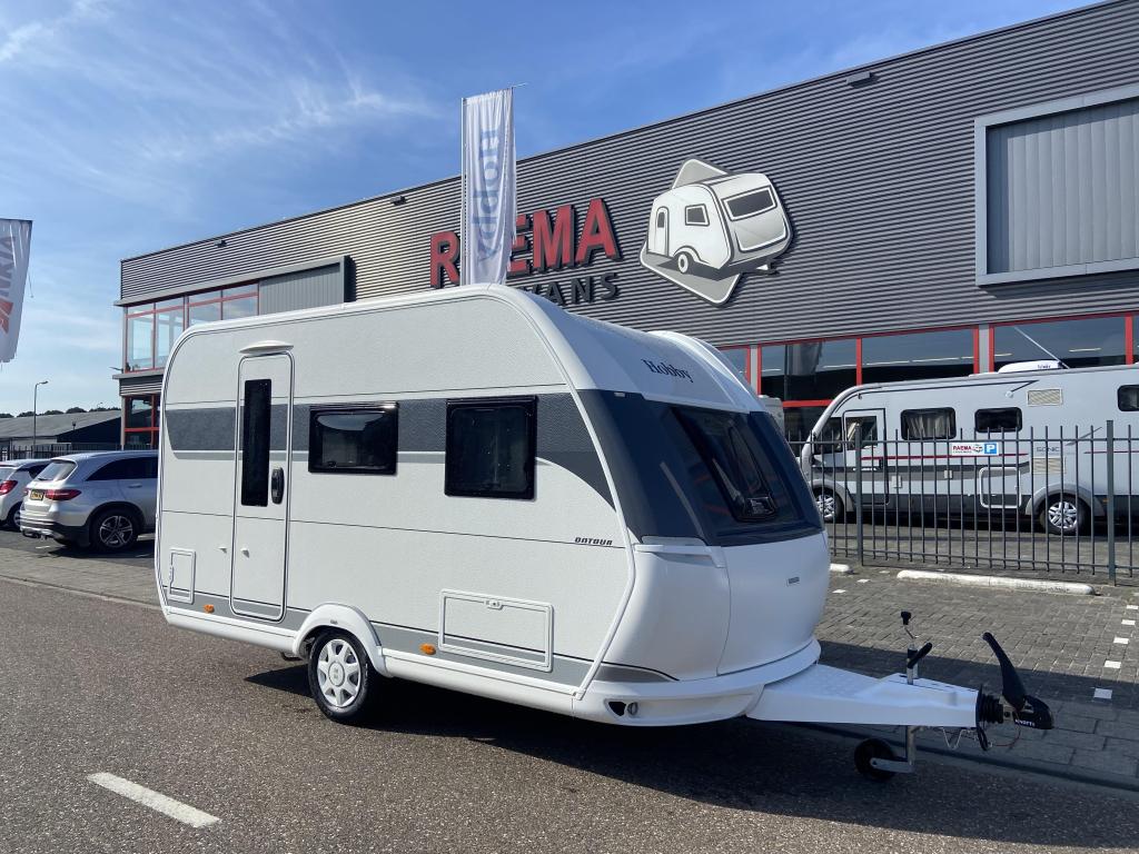Hobby On Tour 390 SF Treinzit, dwars bed, Caravans en Kamperen, Standaardzit, Hobby, Bedrijf, 750 - 1000 kg