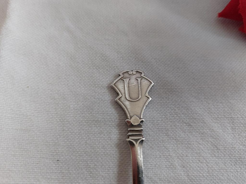 Gero verzilverd 90 model 405 lepeltje met letter "U", Verzenden