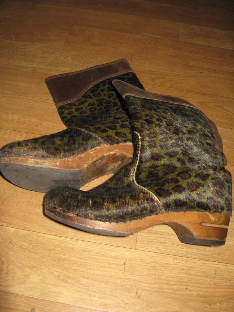 Sanita klomplaarsjes luipaard/panterprint maat 37, Kleding | Dames, Hoge laarzen, Bruin, Ophalen of Verzenden, Sanita