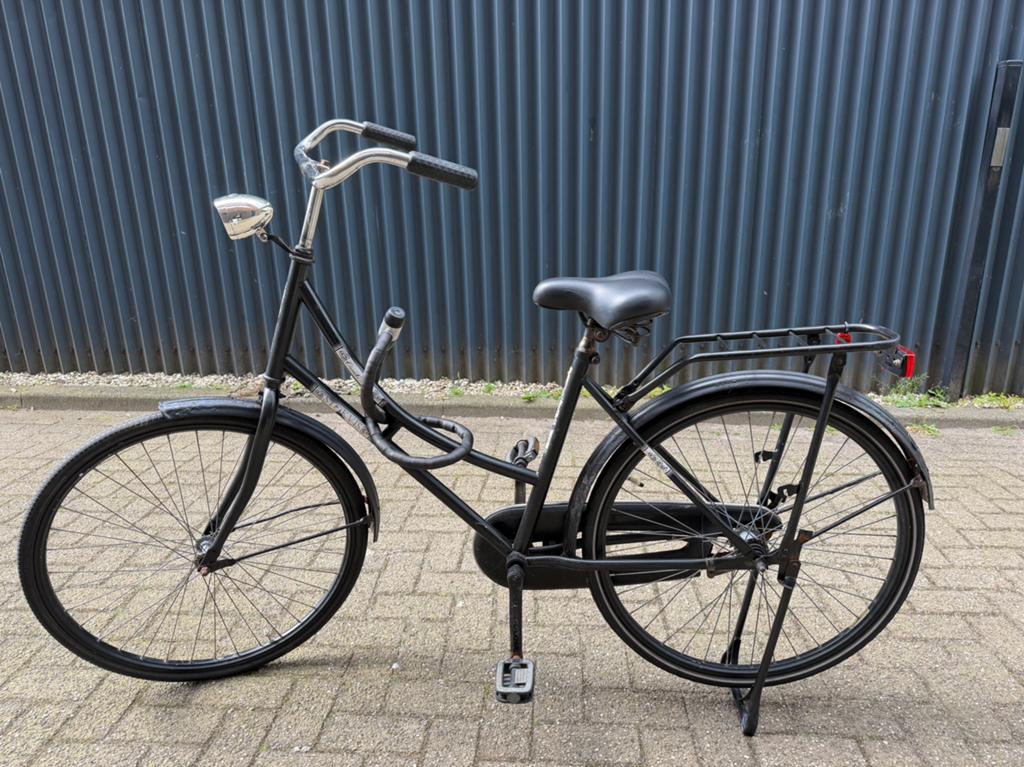 Stevige stadsfiets met terugtraprem + gratis slot en lichten, Fietsen en Brommers, Ophalen, Terugtraprem, Versnellingen, 53 tot 56 cm
