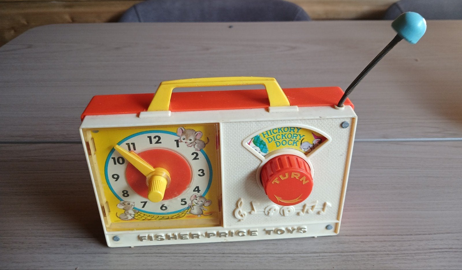 Vintage Fisher-Price Hickory Dickory Dock Muziekdoos, Kinderen en Baby's, Speelgoed | Fisher-Price, Ophalen of Verzenden, Overige typen