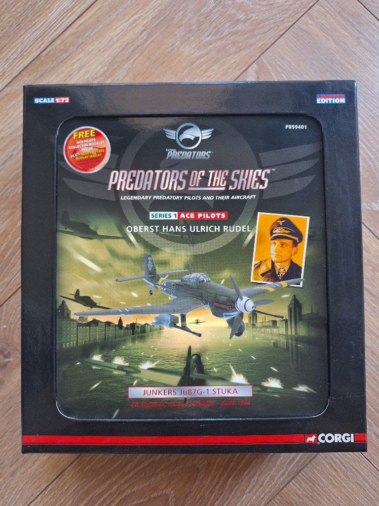 Diecast 1:72 1/72 Corgi Junkers Ju87G-1 Stuka. Oberst Hans U, Overige merken, 1:72 tot 1:144, Ophalen of Verzenden, Zo goed als nieuw