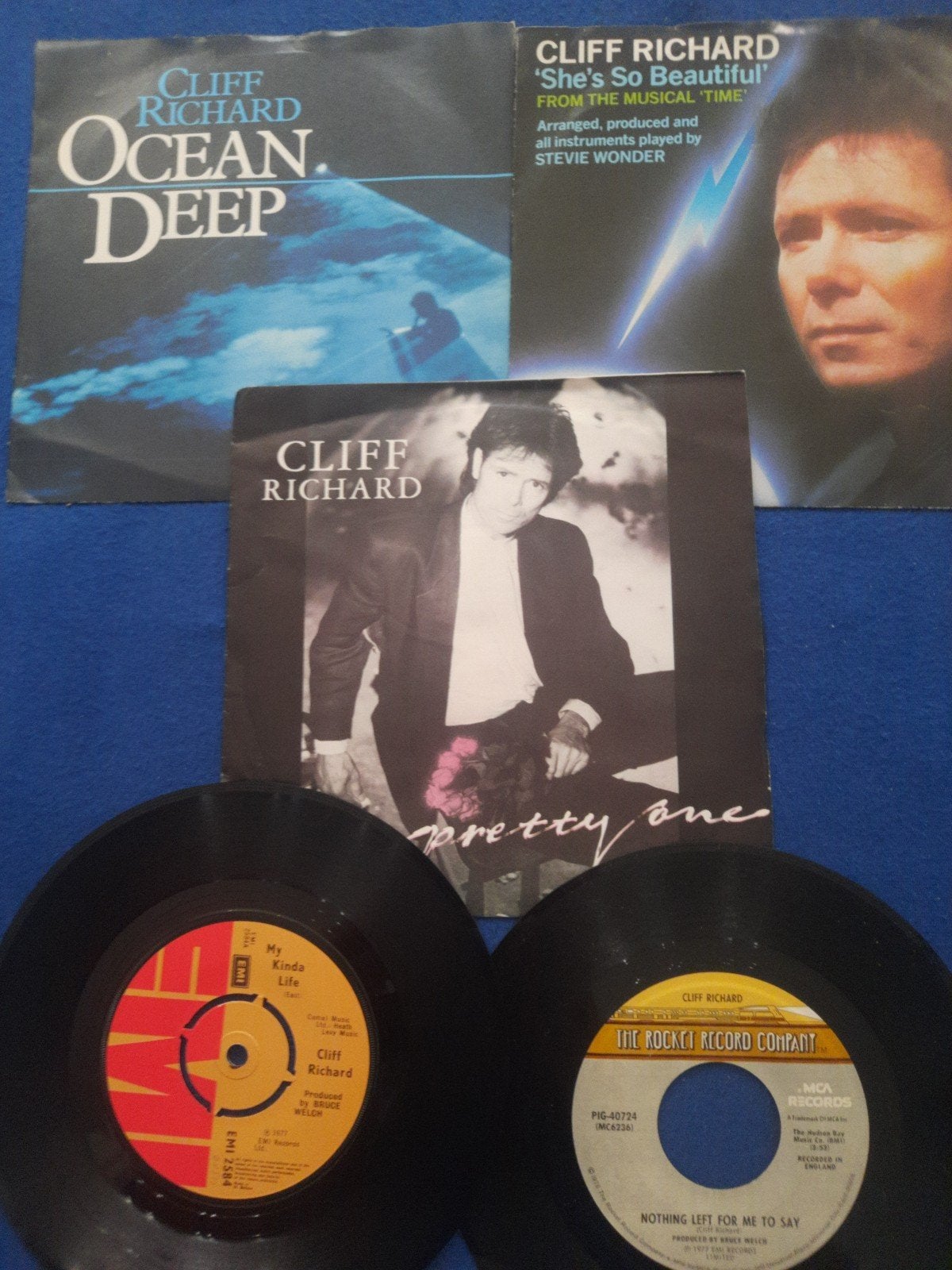 5x vinyl singels van Cliff Richard, Ophalen of Verzenden