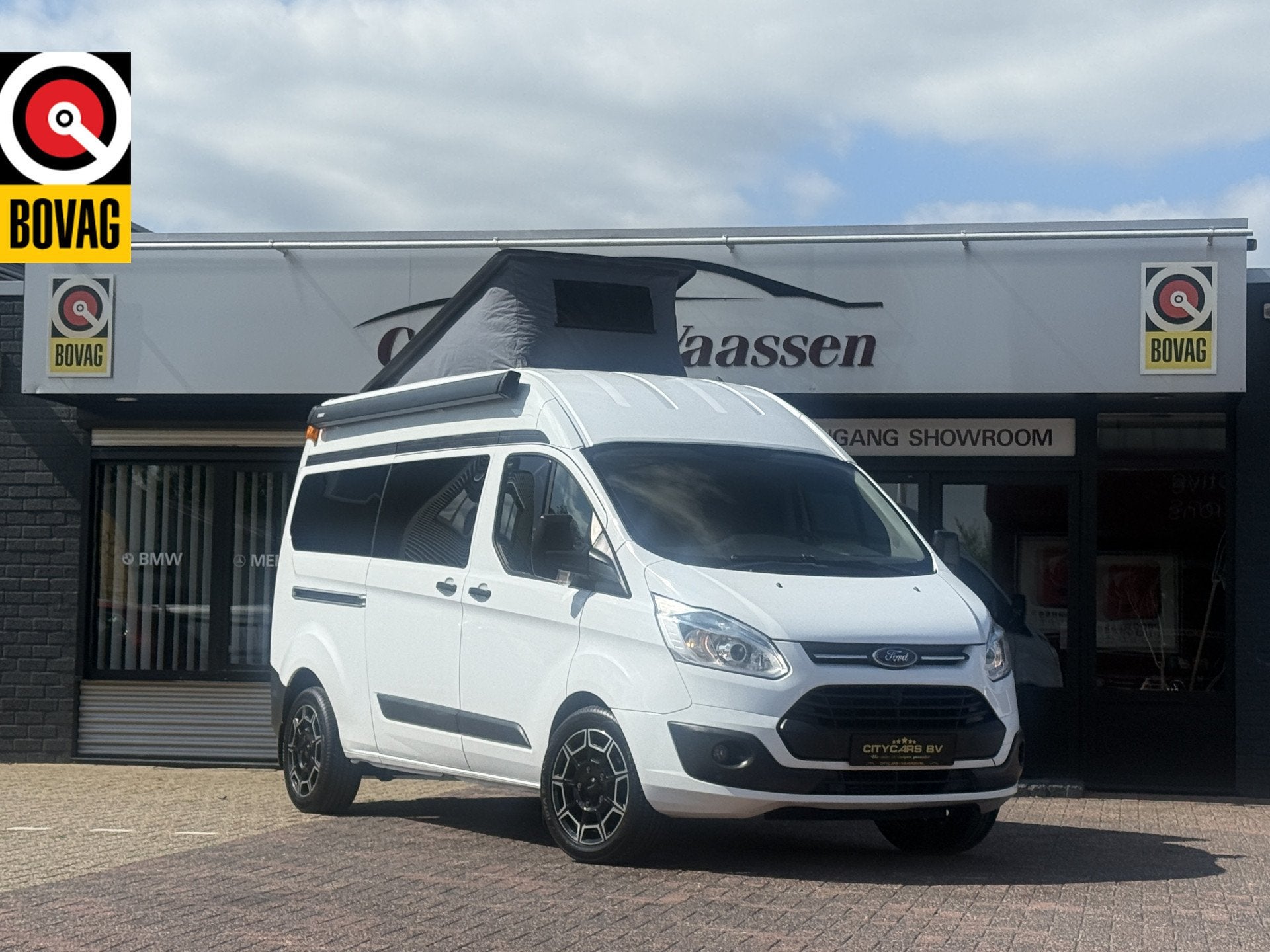 Ford transit buscamper professioneel omgebouwd hefdak airco, Caravans en Kamperen, Campers, Buscamper of Camperbus, Tot en met 2