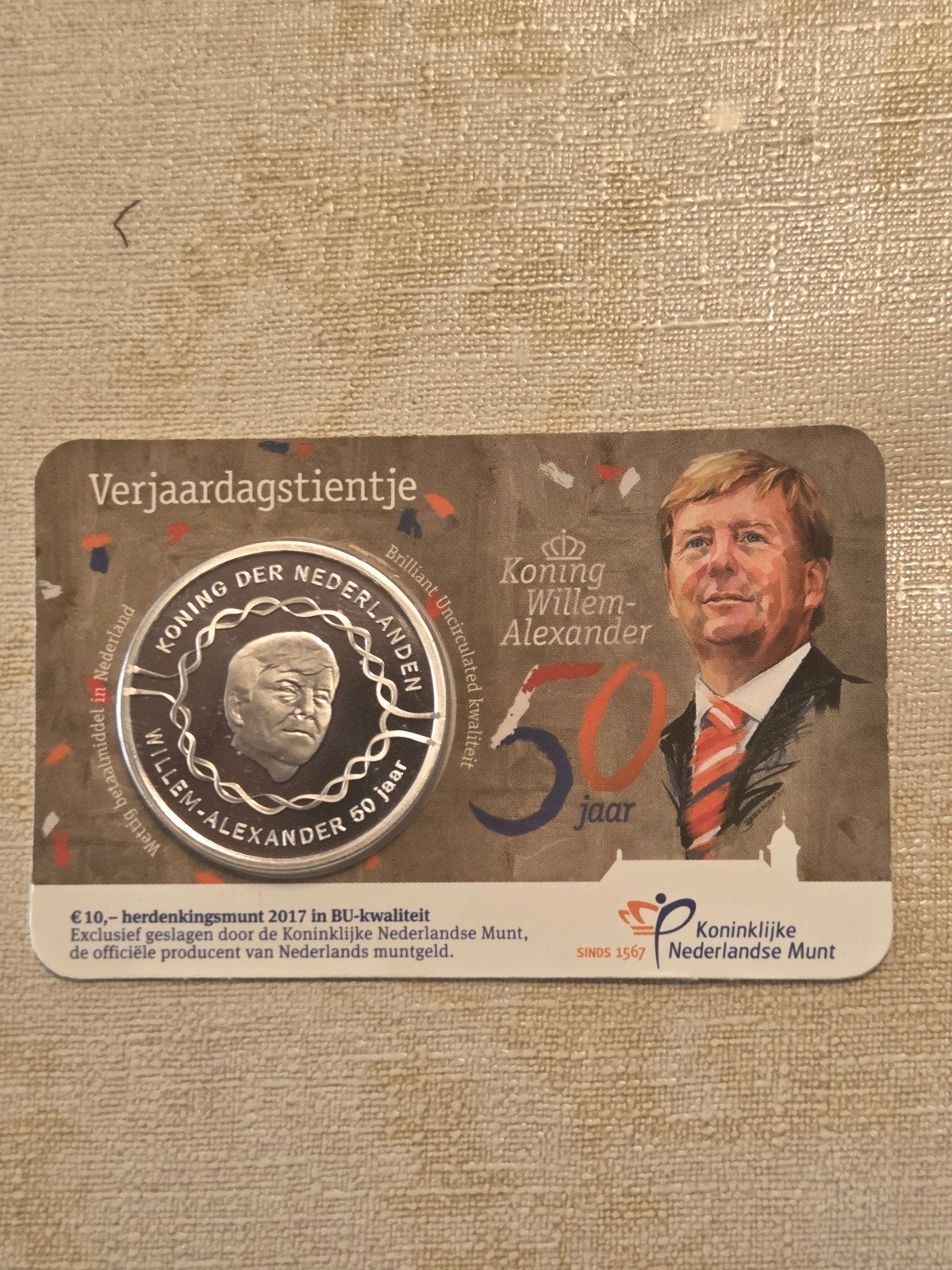 Verjaardagstientje Koning Willem-Alexander 50 jaar, Postzegels en Munten, Munten | Nederland, Koningin Beatrix, Zilver, Euro's