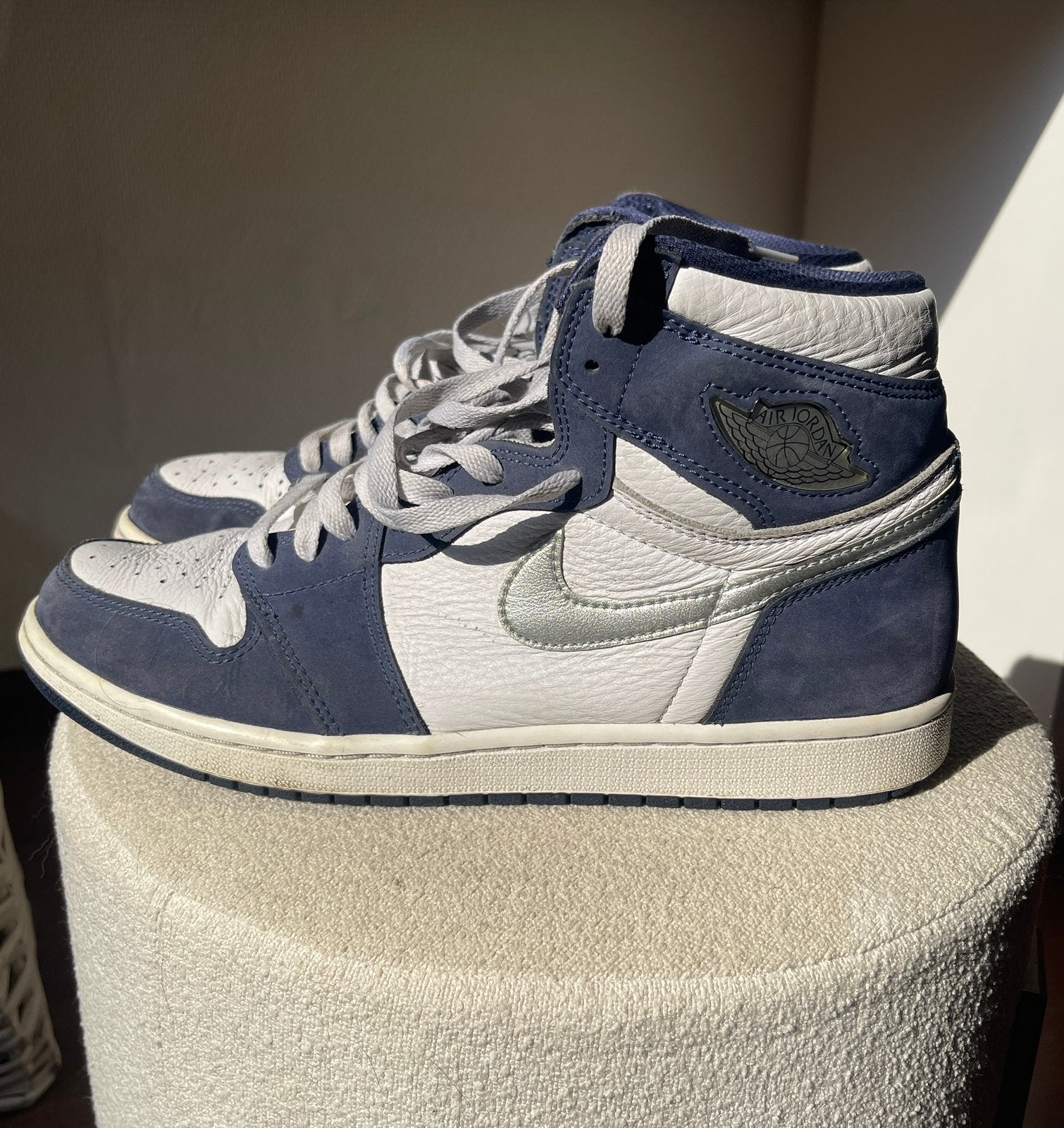 Air Jordan 1 Retro High Midnight Navy, Nike, 44,5, Ophalen of Verzenden, Gedragen, Blauw, Sneakers of Gympen