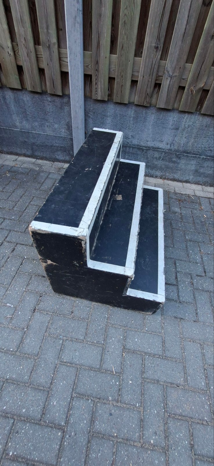 Stevige houten trap met 3 treden, zwart geverfd, Ophalen, Gebruikt, Trap, Minder dan 2 meter