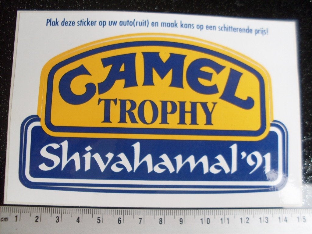 sticker camel trophy shivahamal 1991 logo, Verzenden, Zo goed als nieuw, Merk