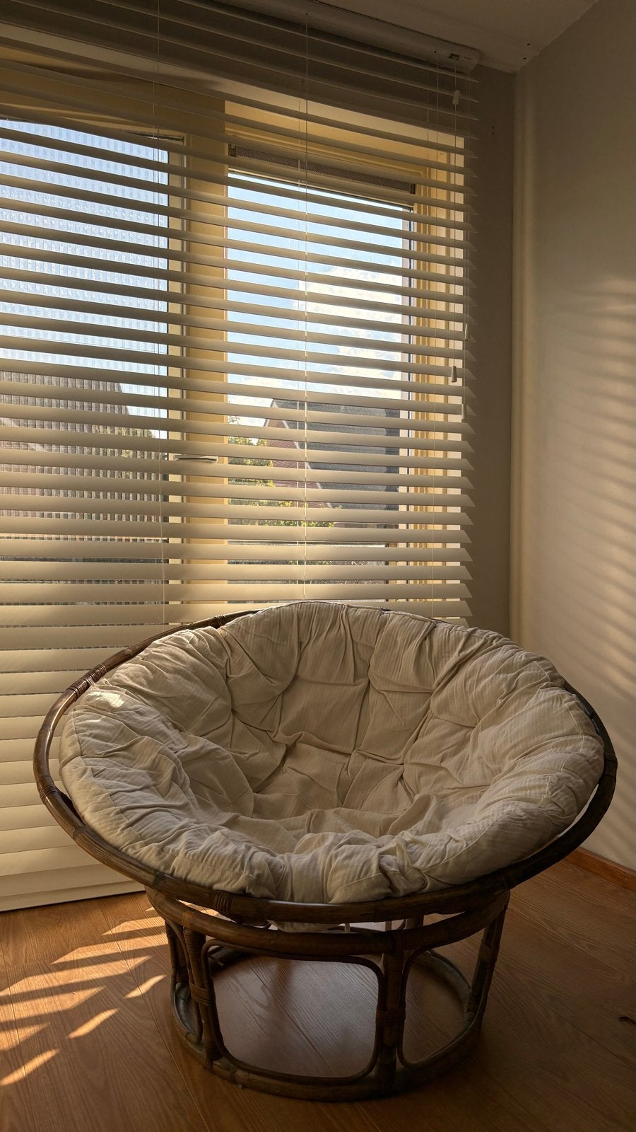 Comfortabele Papasan stoel met kussen, Ophalen, Gebruikt, Overige kleuren, Riet of Rotan