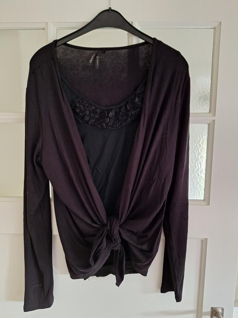 Zwarte Geisha truitje XL, Zwart, Maat 46/48 (XL) of groter, Ophalen of Verzenden, Lange mouw