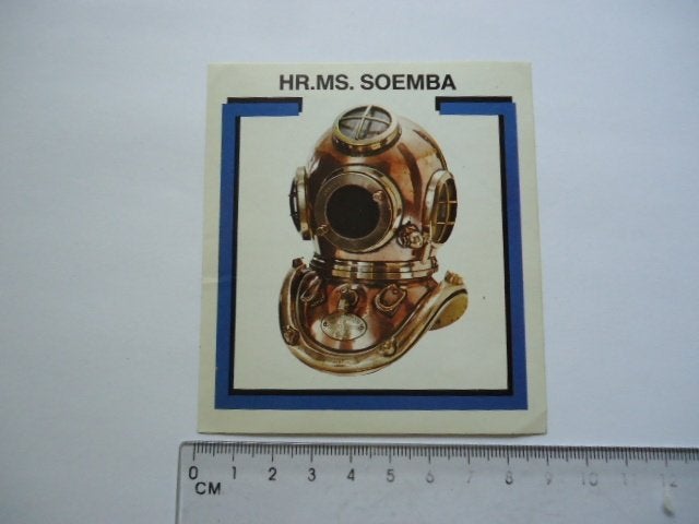 sticker oud Leger MARINE Hr Ms SOEMBA D DAY Normandie oorlog, Verzenden, Zo goed als nieuw, Bedrijf of Vereniging
