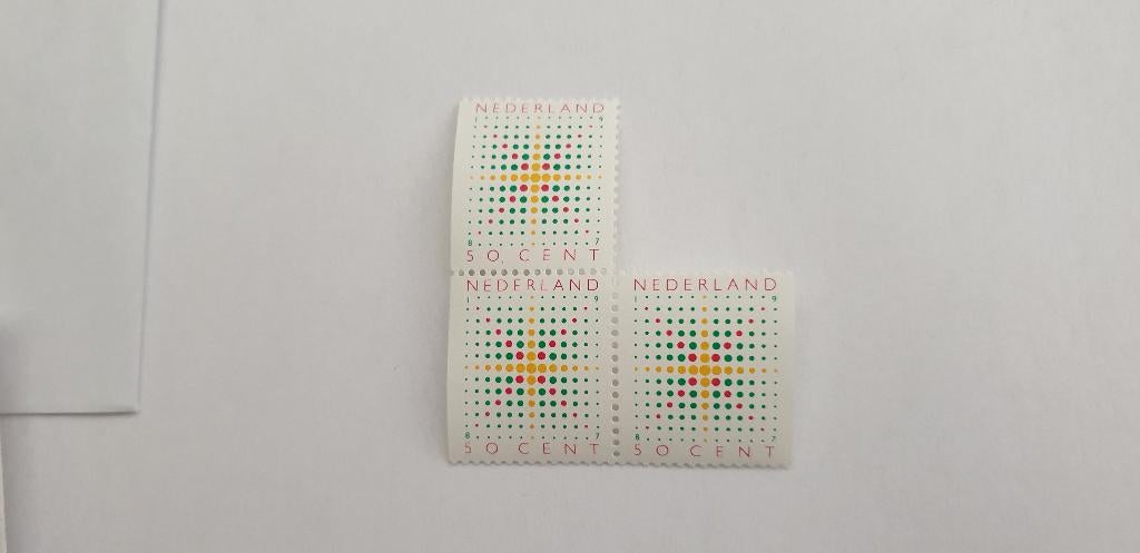 6733 blokje decemberzegels 1987 postfris geel, Postzegels en Munten, Postzegels | Nederland, Verzenden