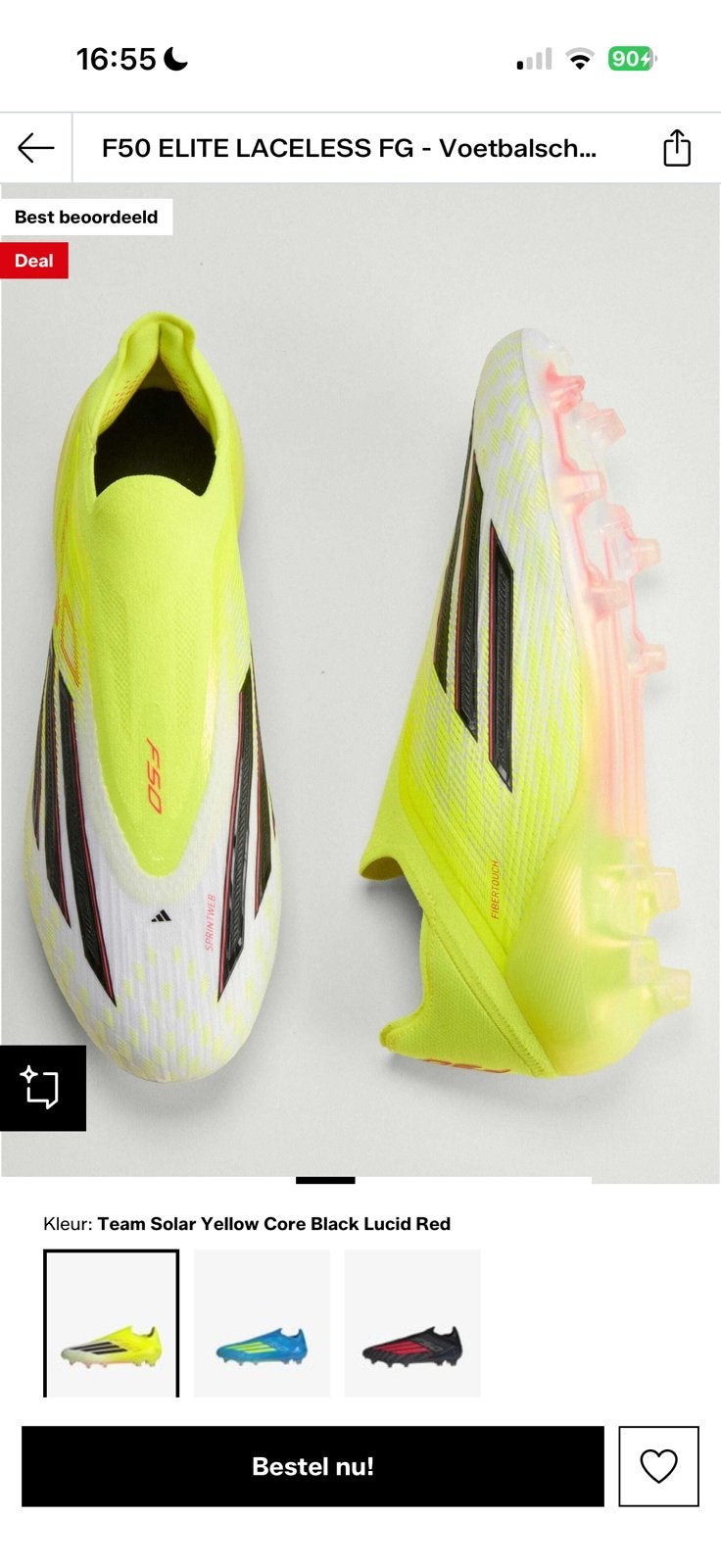 F50 laceless fg elite maar 47 1/3, Ophalen, Schoenen, Nieuw, Maat L