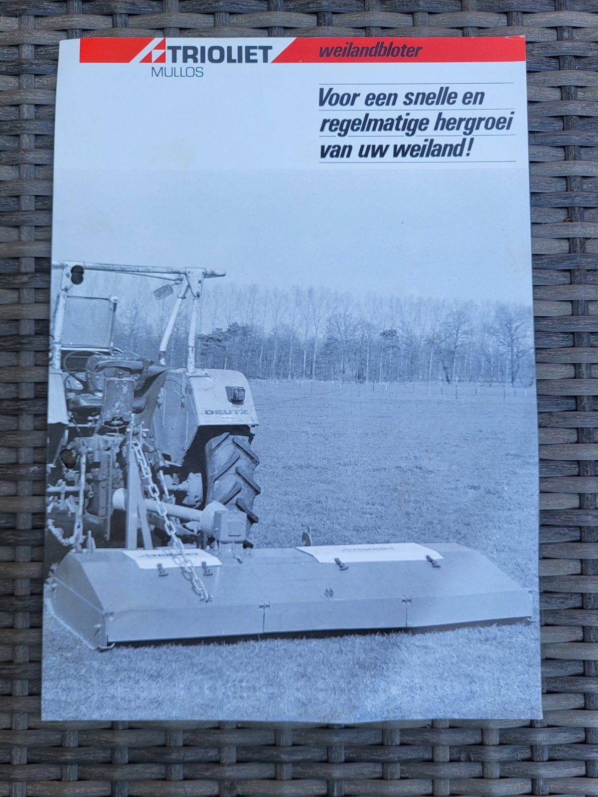 tractor folder Trioliet MULLOS weilandbloter, Ophalen of Verzenden, Zo goed als nieuw