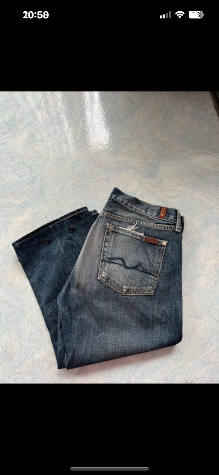 7 For all mankind kortebroek jeans, Ophalen of Verzenden, Zo goed als nieuw, Blauw, W28 - W29 (confectie 36)