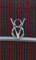 1932 Ford V8 Headlight Bar Emblem, Chrome hotrod, Ophalen