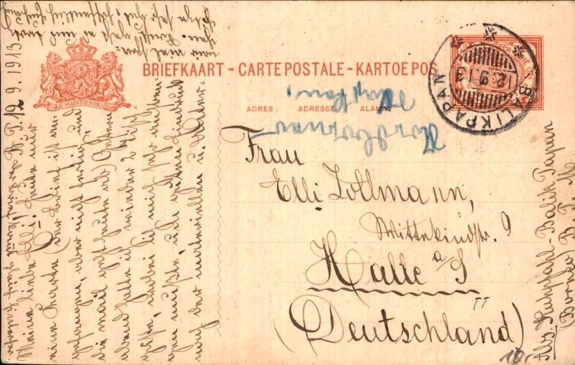 Nederlands Indië - Balikpapan - 1913, Ophalen of Verzenden, Briefkaart