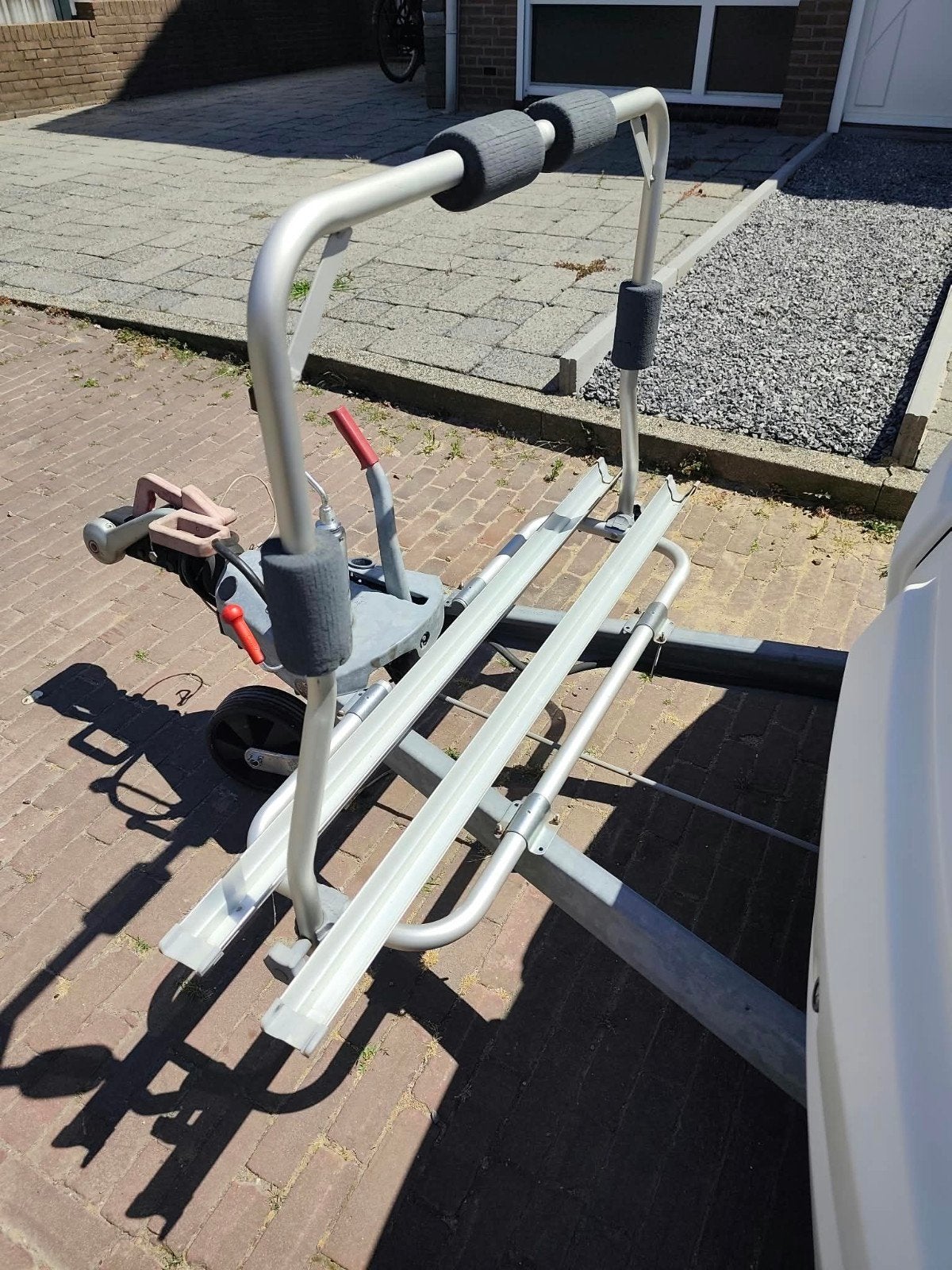 Stevige trekhaakdrager voor 2 fietsen - Gebruikt, Ophalen, 2 fietsen, Gebruikt, Trekhaakdrager