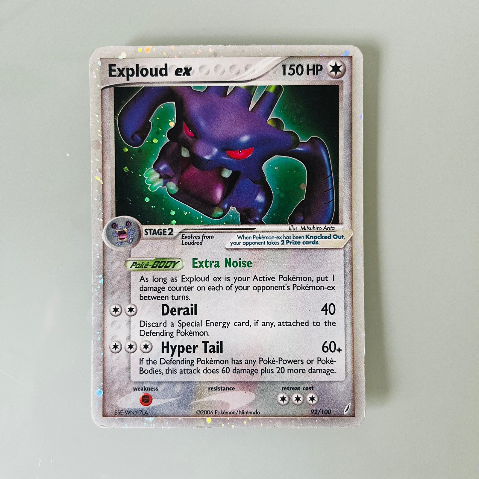 Pokémon: Exploud EX Kaart [Crystal Guardians], Ophalen of Verzenden, Zo goed als nieuw, Losse kaart, Foil