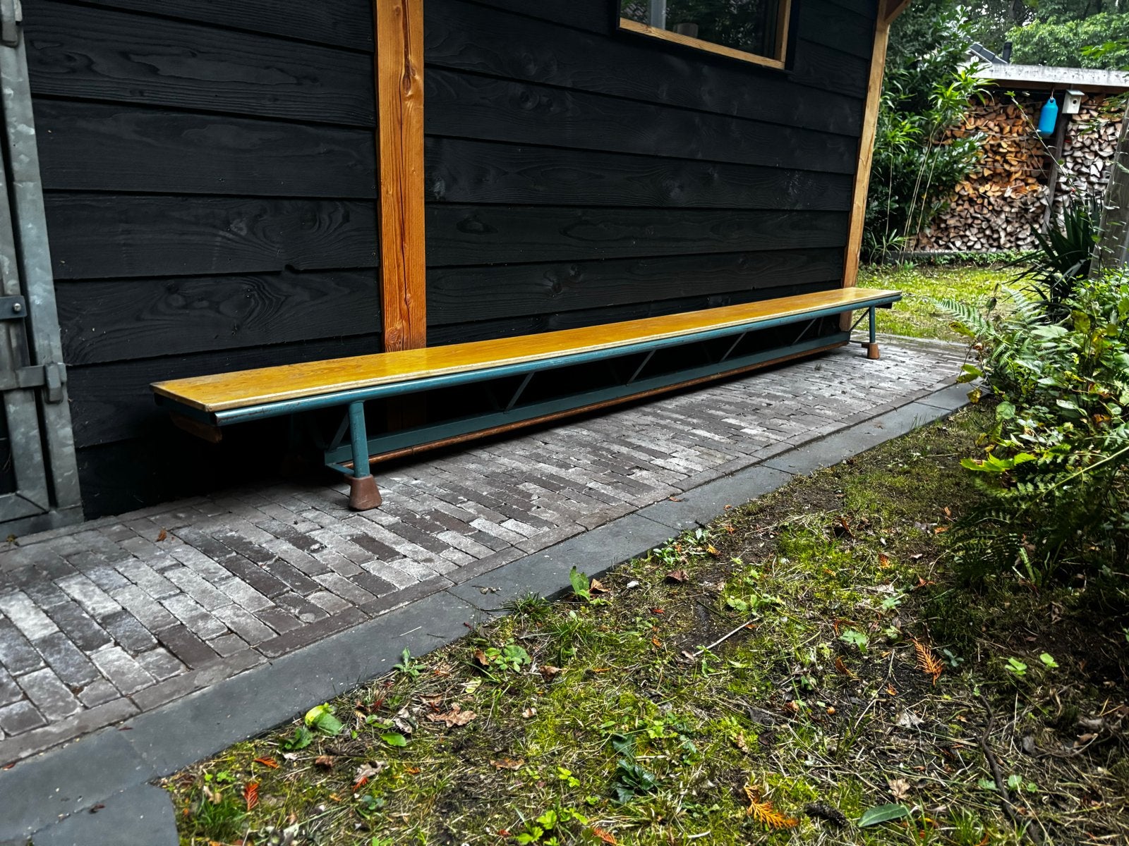 Vintage turnbank / gymbank, Ophalen, Gebruikt, Hout