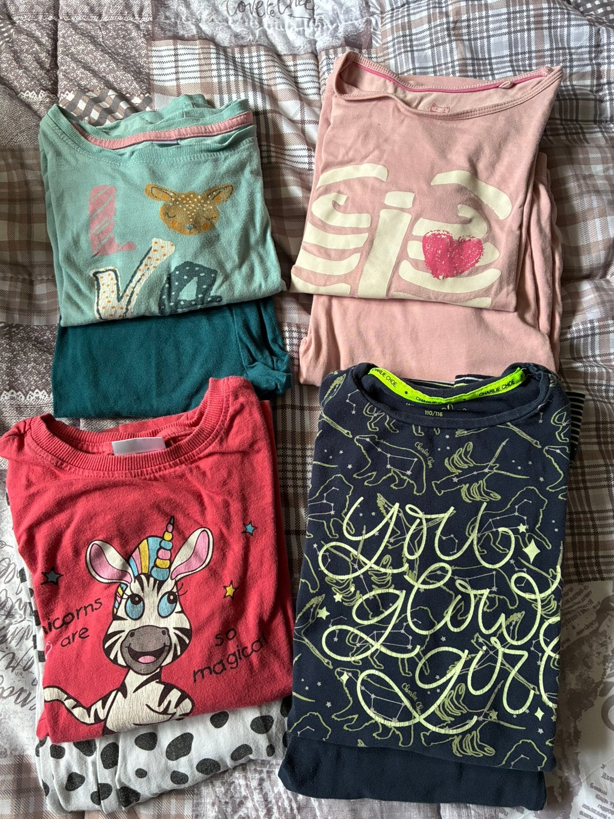 Pakket meisjes pyjama’s 110/116, Kinderen en Baby's, Ophalen of Verzenden, Gebruikt, Meisje, Nacht- of Onderkleding