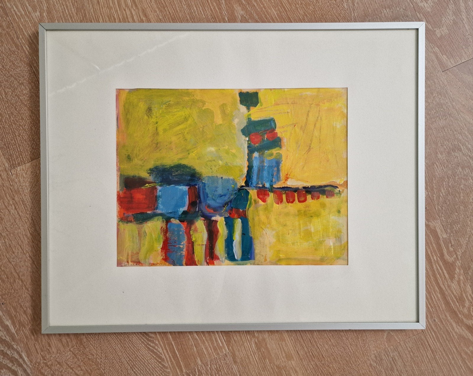 Abstracte acrylverf schildering van Hulda Gerritsen, Antiek en Kunst, Kunst | Schilderijen | Abstract, Ophalen