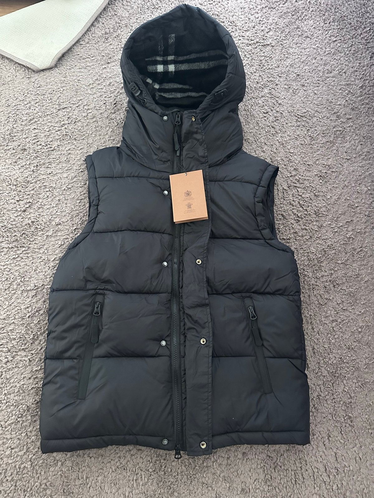 Burberry London England Puffer Jas M – Donkergrijs – Nieuw, Ophalen of Verzenden, Nieuw, Maat 38/40 (M), Zwart