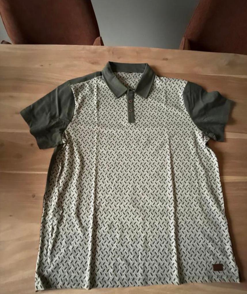 Twinlife Polo Shirt met Patroon en Korte Mouwen, Kleding | Heren, Ophalen of Verzenden, Zo goed als nieuw, Blauw