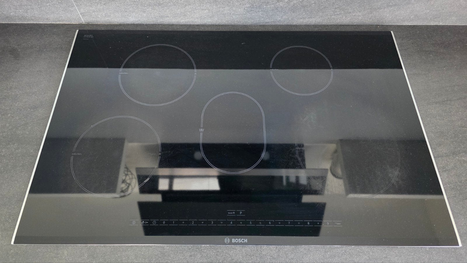 Bosch Inductiekookplaat PXV851FC1E - gebruikt, Witgoed en Apparatuur, Kookplaten, Ophalen, Inbouw, Inductie, 5 kookzones of meer