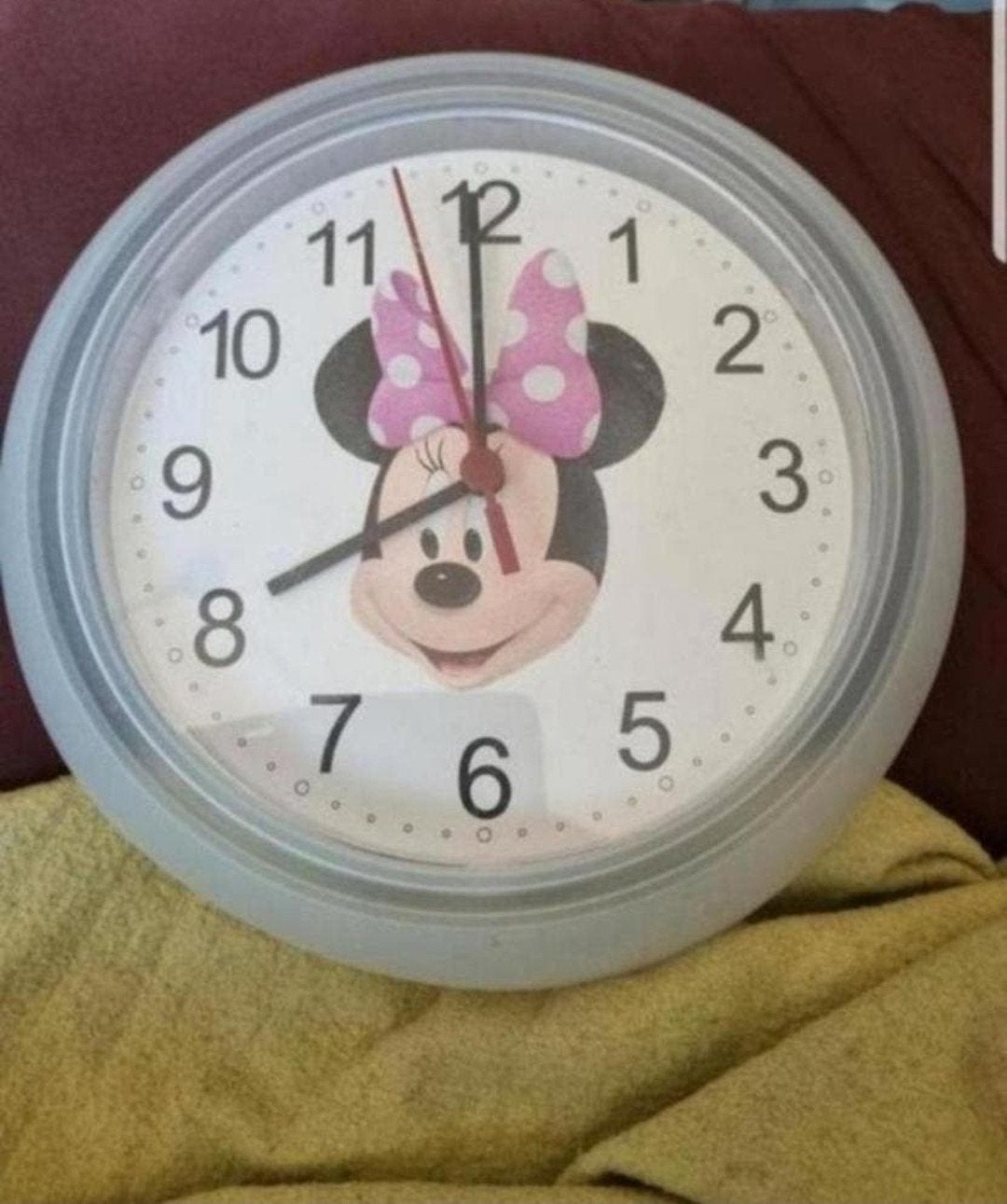 Minnie Mouse klok bieden, Ophalen of Verzenden, Gebruikt, Wandklok