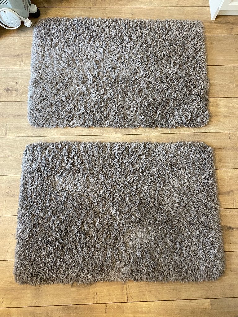 Badkamermat (x2) 60x90 cm IKEA ALMTJÄRN Badmat donkergrijs, Ophalen, 50 tot 100 cm, 50 tot 100 cm, Zo goed als nieuw