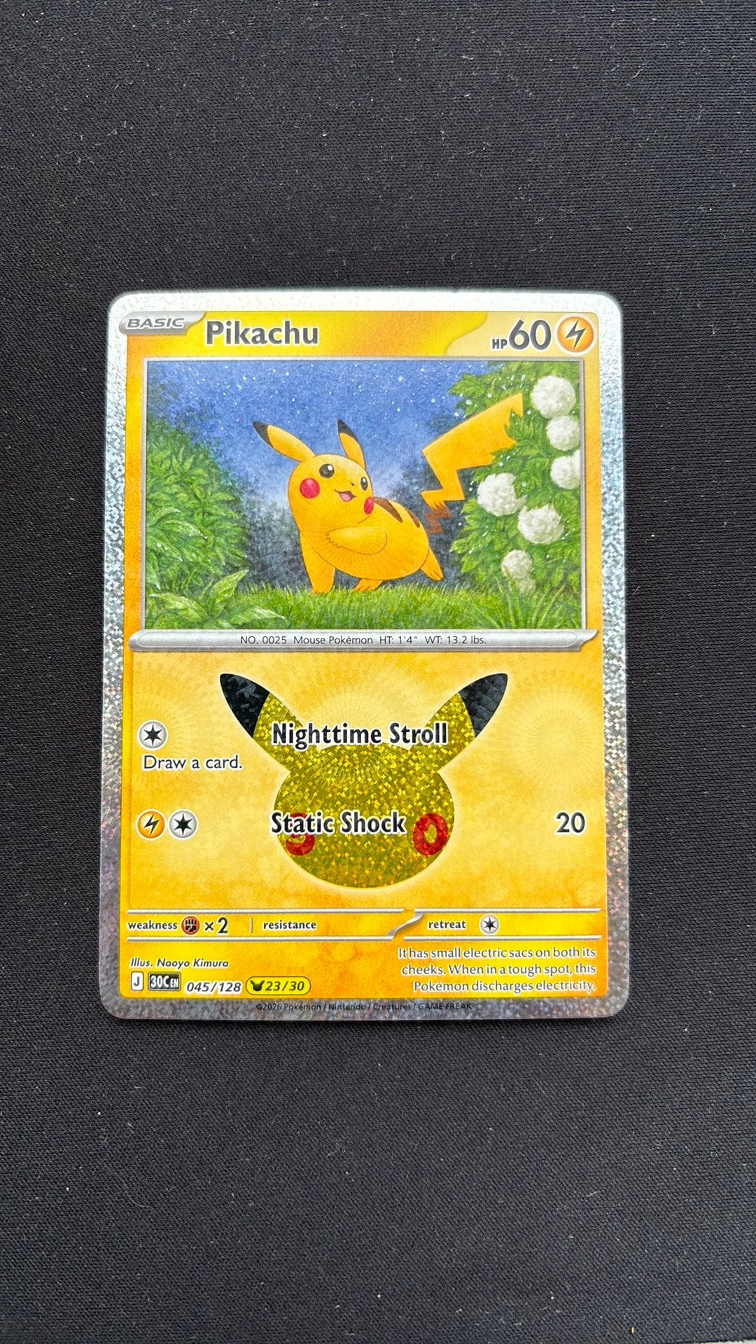 Pikachu (30C 045) 30th Celebration, Ophalen of Verzenden, Zo goed als nieuw