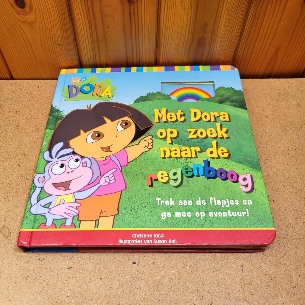 Flapjesboek: Met Dora op zoek naar de regenboog, Ophalen of Verzenden, Gelezen, Fictie algemeen