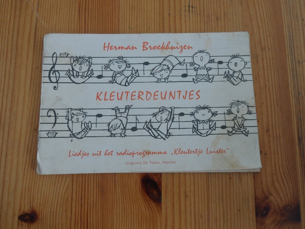 Kleuterdeuntjes - herman broekhuizen, Muziek en Instrumenten, Bladmuziek, Blokfluit, Gebruikt, Ophalen of Verzenden, Artiest of Componist